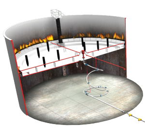 foam delivery fire suppression system