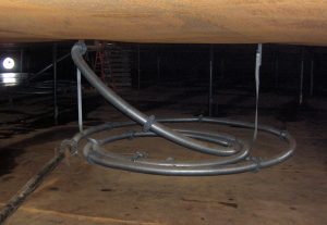 flexible floating roof drain
