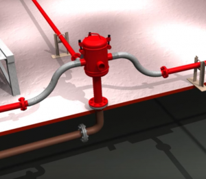 foam delivery fire suppression system